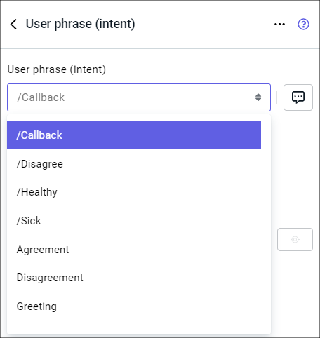 Intent setup