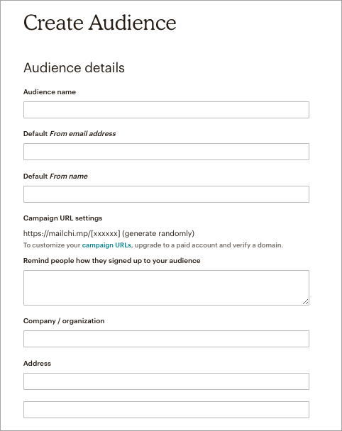 Create Audience